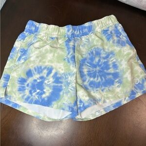 Magellan Outdoors Tie-Dye Athletic Shorts in Blue and Green